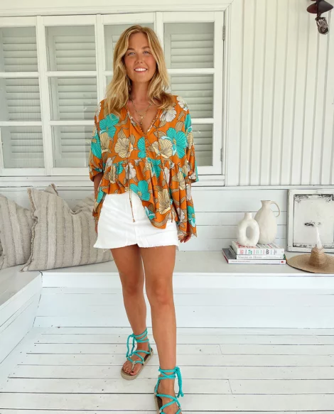 Blusa print chloe top